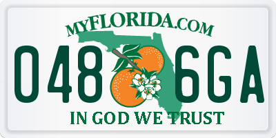 FL license plate 0486GA