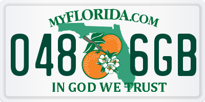 FL license plate 0486GB