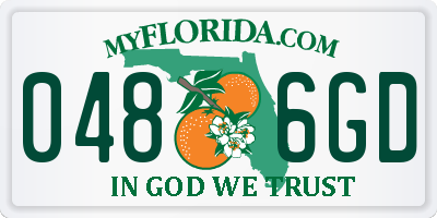 FL license plate 0486GD