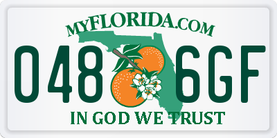 FL license plate 0486GF