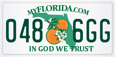 FL license plate 0486GG
