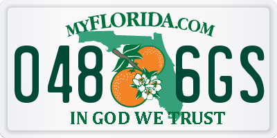 FL license plate 0486GS