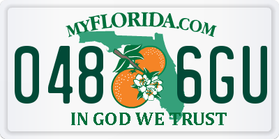 FL license plate 0486GU