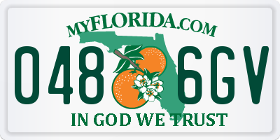 FL license plate 0486GV