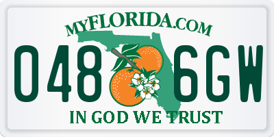 FL license plate 0486GW