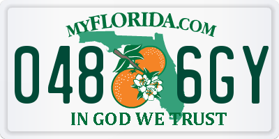 FL license plate 0486GY