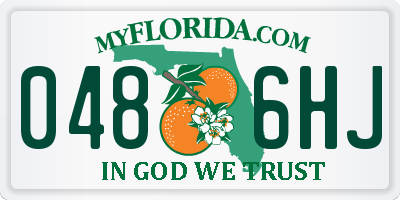FL license plate 0486HJ