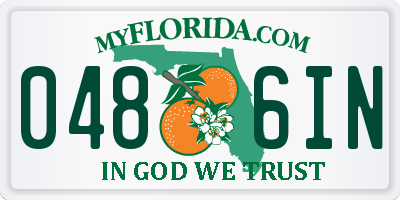 FL license plate 0486IN