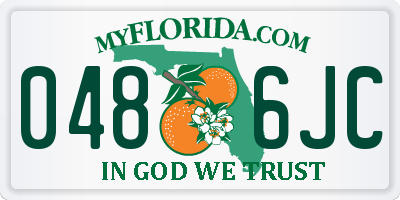 FL license plate 0486JC