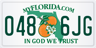FL license plate 0486JG