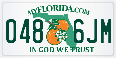 FL license plate 0486JM