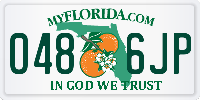 FL license plate 0486JP