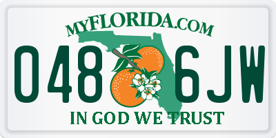 FL license plate 0486JW