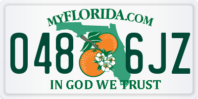 FL license plate 0486JZ