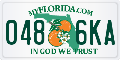 FL license plate 0486KA