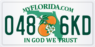 FL license plate 0486KD