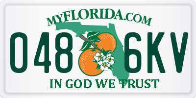 FL license plate 0486KV