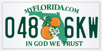 FL license plate 0486KW