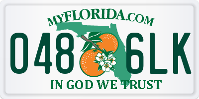 FL license plate 0486LK