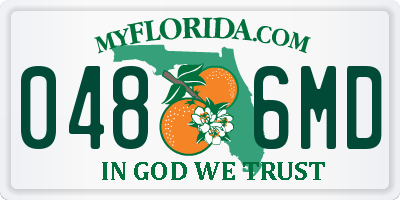 FL license plate 0486MD