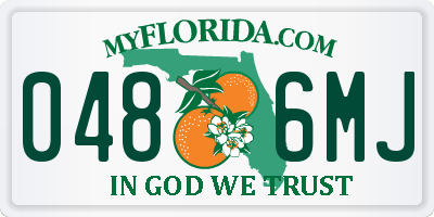 FL license plate 0486MJ