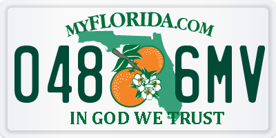 FL license plate 0486MV