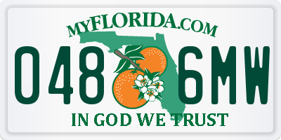 FL license plate 0486MW