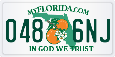 FL license plate 0486NJ