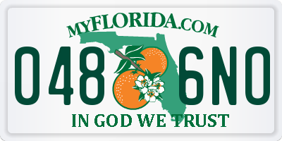 FL license plate 0486NO