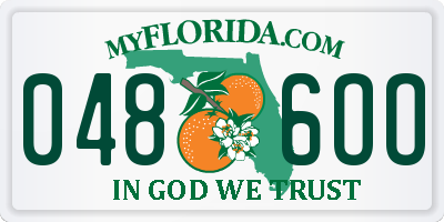 FL license plate 0486OO