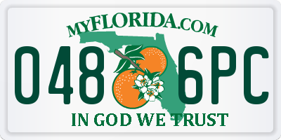 FL license plate 0486PC
