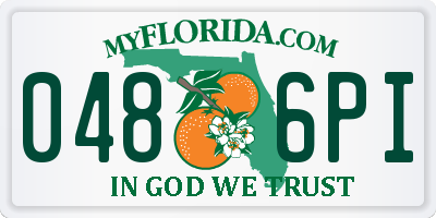 FL license plate 0486PI