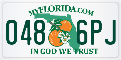 FL license plate 0486PJ