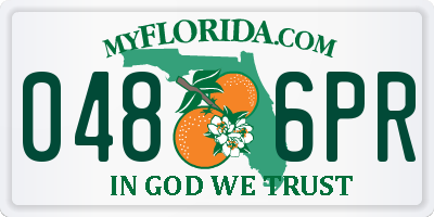 FL license plate 0486PR