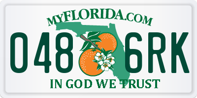 FL license plate 0486RK