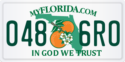 FL license plate 0486RO