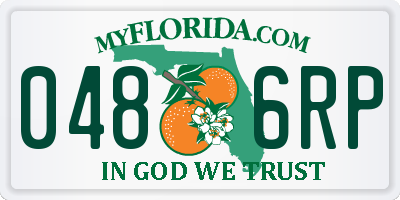 FL license plate 0486RP