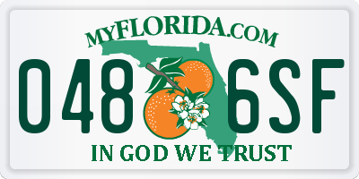 FL license plate 0486SF