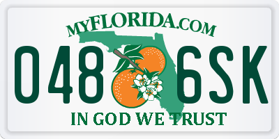 FL license plate 0486SK