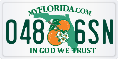 FL license plate 0486SN