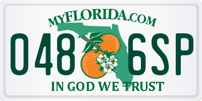 FL license plate 0486SP