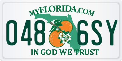 FL license plate 0486SY