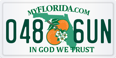 FL license plate 0486UN