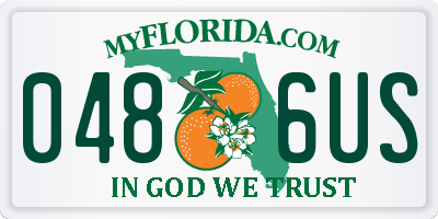 FL license plate 0486US