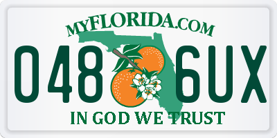 FL license plate 0486UX