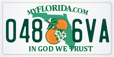 FL license plate 0486VA