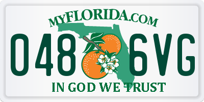 FL license plate 0486VG