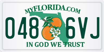 FL license plate 0486VJ