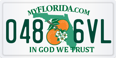 FL license plate 0486VL