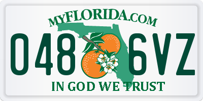 FL license plate 0486VZ